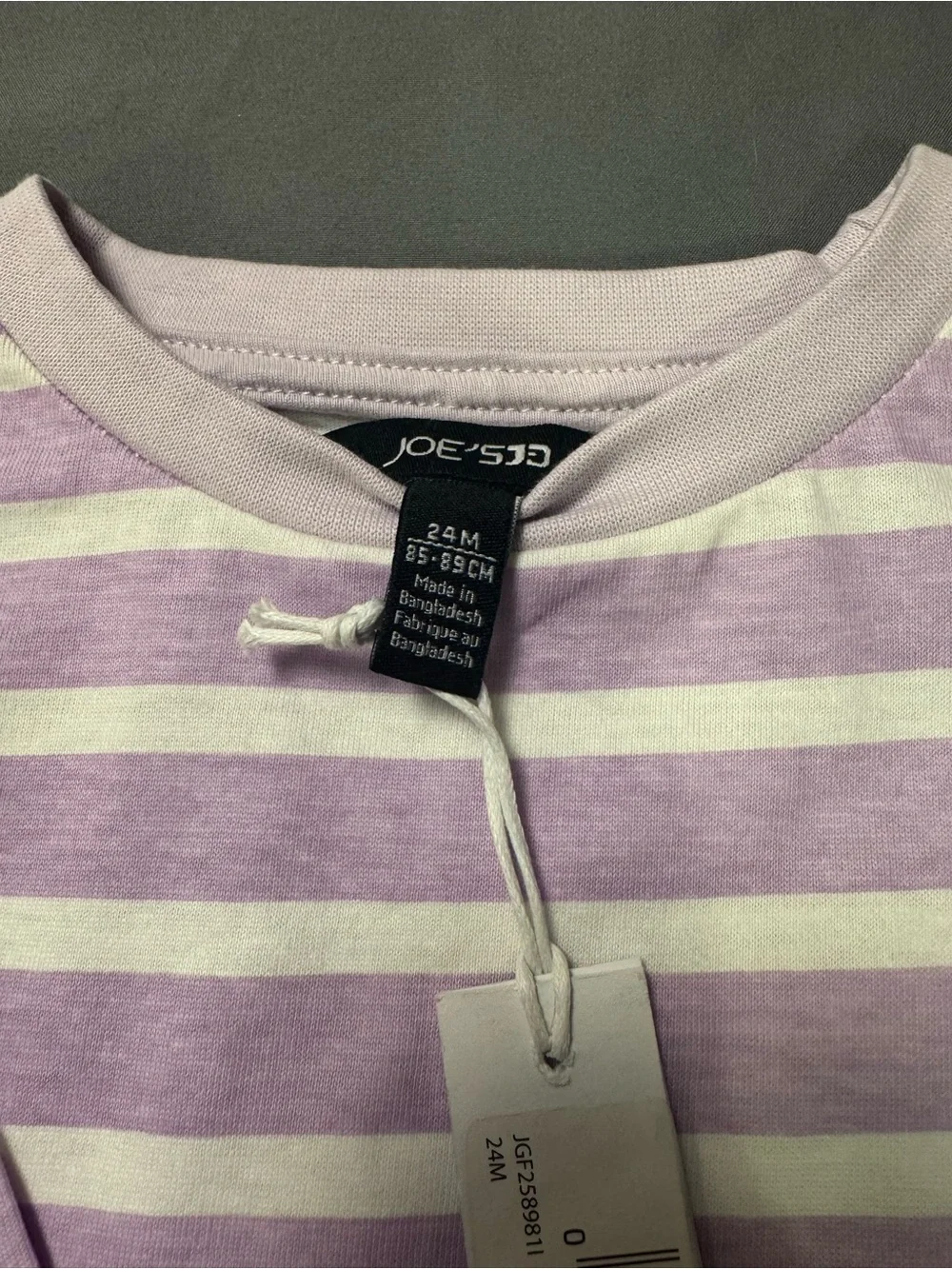 Joe's Jeans Medium Blue Denim with White and Purple Striped Shirt-0017